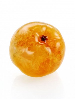 Небольшой сувенир из натурального формованного янтаря медового цвета «Яблочко», 905504546
