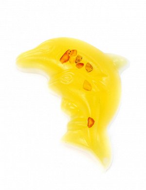 Натуральное органическое янтарное мыло фигурное «Дельфин»