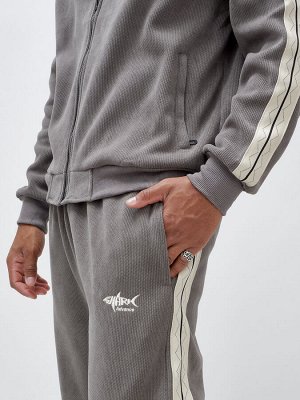 MTFORCE Спортивный костюм мужской демисезонный на флисе серого цвета 330Sr