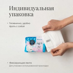 Ночные гигиенические прокладки Argentum+, 32 см, 7 шт