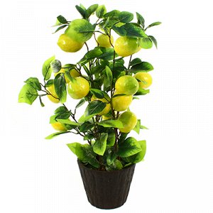 Декоративное дерево "Лимон" h46см в горшке д14см h10,7см (Китай)