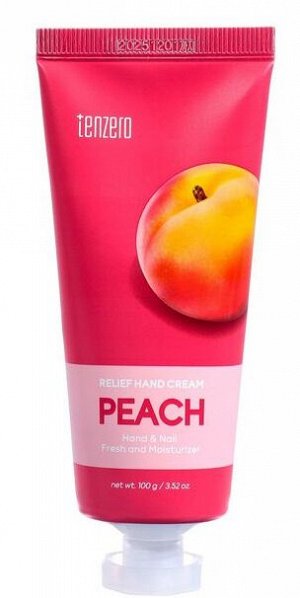 Крем для рук с экстрактом персика Tenzero Relief Hand Cream Peach 100мл