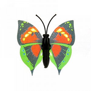 Декор "Бабочка" на магните, набор 5 штук, 4см, цвета микс, в п/эт упаковке (Китай)