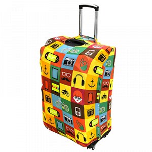 Чехол для чемодана "L" 68х51см, 78-95л, эластан трикотаж (Китай)