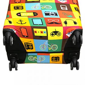 Чехол для чемодана "L" 68х51см, 78-95л, эластан трикотаж (Китай)