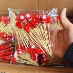 Шпажки деревянные новогодние 50 шт