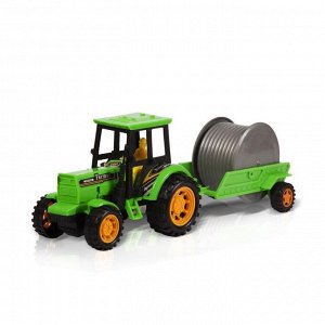 Фрикционная игрушка Handers &quot;Трактор с прицепом: Укладка кабеля&quot; (25,5 см, животн., аксесс.)
