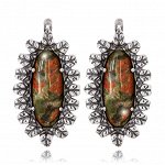 Серьги с яшмой (посеребрение), Magia di Natura