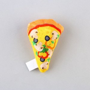 Игрушка для кошек с мятой «Пицца» из текстиля, 8,7х6,9 см