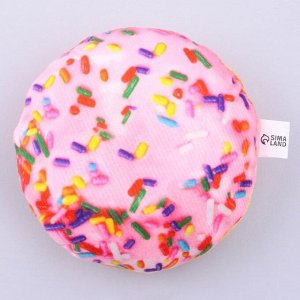 Игрушка для собак с пищалкой «?Пончик»? из текстиля, 11,5 х 11,5 см