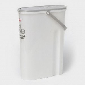 Контейнер для стирального порошка, 5 л, 11x24,6x32 см, серый