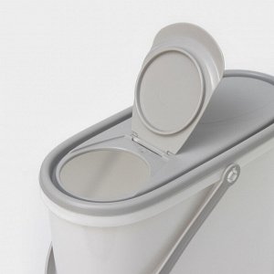 Контейнер для стирального порошка, 5 л, 11x24,6x32 см, серый