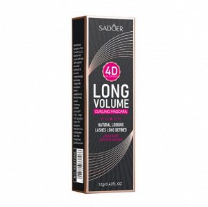 Водостойкая тушь для ресниц 4D Long Volume, обьем и удлинение, 12 грамм