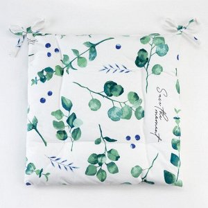 Подушка на стул "Этель" Eucalyptus 42х42см, 100% хл, саржа 190 г/м2
