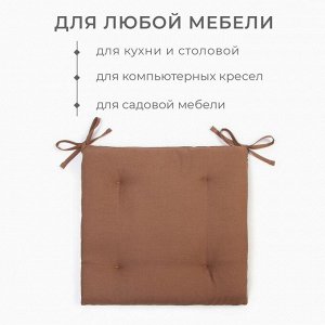 Сидушка Этель "ECO", цвет оливковый, 42х42 см, 70% хл, 30% лён, 190 г/м2