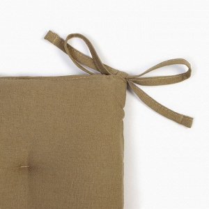 Сидушка Этель "ECO", цвет оливковый, 42х42 см, 70% хл, 30% лён, 190 г/м2