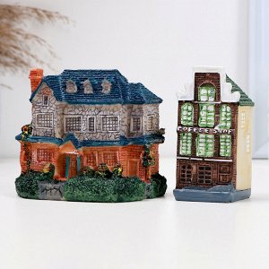 Набор фигурок полистоун TAKE IT EASY «Городские дома», 2 шт., 3x8 см; 8x9 см