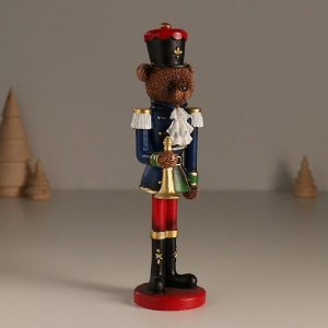 Фигурка полистоун «Медвежонок-солдатик в мундире с горном», 7x6x20 см