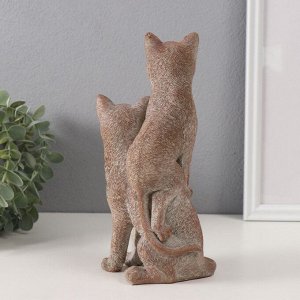 Фигурка полистоун «Две кошечки», беж, 11.5x10.8x22.5 см