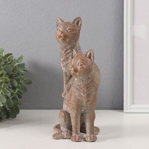 Фигурка полистоун «Две кошечки», беж, 11.5x10.8x22.5 см