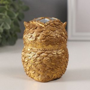 Фигурка полистоун «Совушка: секрет, страза капля», 7.5x6.5x8.5 см