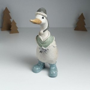 Фигурка полистоун «Гусь в длинном колпаке и накидке», 9x13x28 см