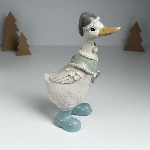 Фигурка полистоун «Гусь в длинном колпаке и накидке», 9x13x28 см