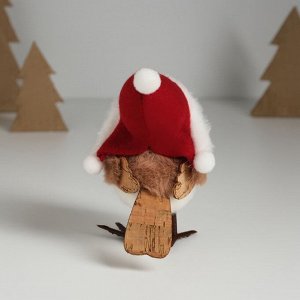Фигурка «Птенчик в новогодней шапке», 7.7x10x13 см