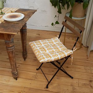 Подушка на стул "Этель" Yellow garden 42х42см, 100% хл, 190 г/м2