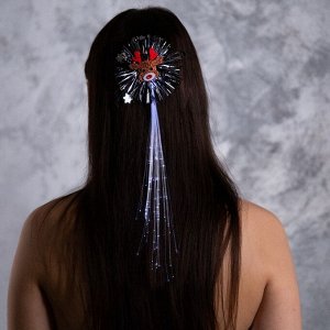 Заколка для волос светодиодная «Олень» 34x9 см, 1 LED, батарейки LR1130x2 (в комплекте), свечение белое