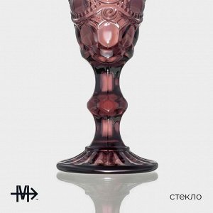 Бокалы для шампанского Magistro «Ла-Манш», 160 мл, 7*20 см, стекло, розовые, набор 6 шт