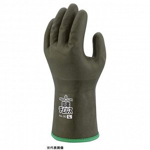 Японские утепленные резиновые термоперчатки SHOWA Olive Green 282