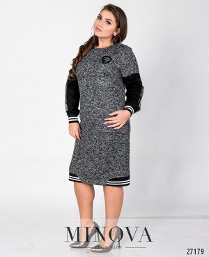 Платье №00065-2-серый