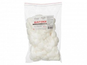 Шарики ватные №100 (50 г) медицинские стерильные (для станций переливания крови), Россия