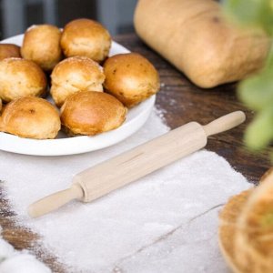 Скалка кулинарная, дерево, длина 42 см