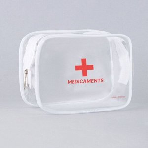 Аптечка дорожная прозрачная MEDICAMENTS, 12 х 10 х 4 см