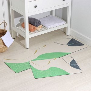 Коврики для дома SAVANNA «Минт», 2 шт., 40x120 см, 40x60 см