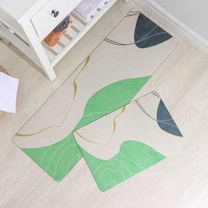 Коврики для дома SAVANNA «Минт», 2 шт., 40x120 см, 40x60 см
