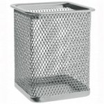 Подставка-стакан Erich Krause &quot;Steel&quot;, сетчатый металл, квадратный, серый