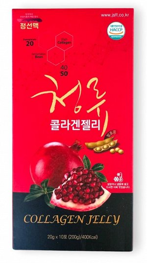 Коллагеновое желе в стиках с гранатом и экстрактом сои «Pomegranate and soybean extract Collagen Jelly»