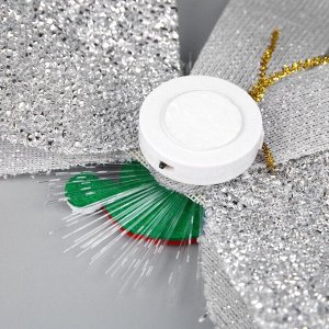 Световой бант «Снеговик бантик» 24x32 см, 1 LED, батарейки LR44x2 (в комплекте), мерцание, свечение мульти
