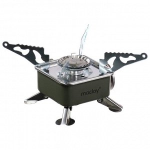 Плита газовая портативная maclay, для кемпинга, 15x15x9 см, квадратная