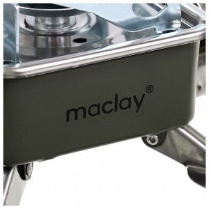 Плита газовая портативная maclay, для кемпинга, 15x15x9 см, квадратная