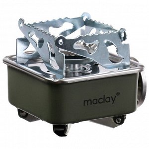 Плита газовая портативная maclay, для кемпинга, 15x15x9 см, квадратная