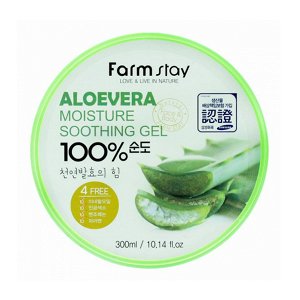 [Farmstay] Aloevera Moisture Soothing Gel - Смягчающий гель, 300 мл