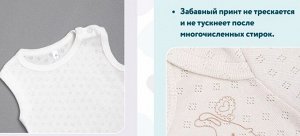 Комплект боди для детей 2 шт в наборе цвет Пудровый/розовый