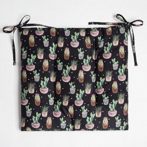 Подушка на стул "Этель" Succulents 42х42см, 100% хл, 190 г/м2
