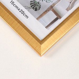 Фоторамка 15x20 см «Штрихи на золоте», пластик, 1x17.4x22.3 см