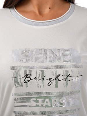 Лонгслив М-591 молоко "Shine".