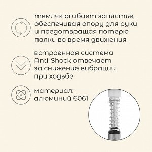 Палки треккинговые maclay Alu 100, телескопические, 2 шт.